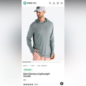 Men's Bamboo Lightweight Hoodie